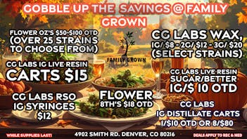 Family Grown GOOBLE UP THE SAVINGS @ FAMILY GROWN