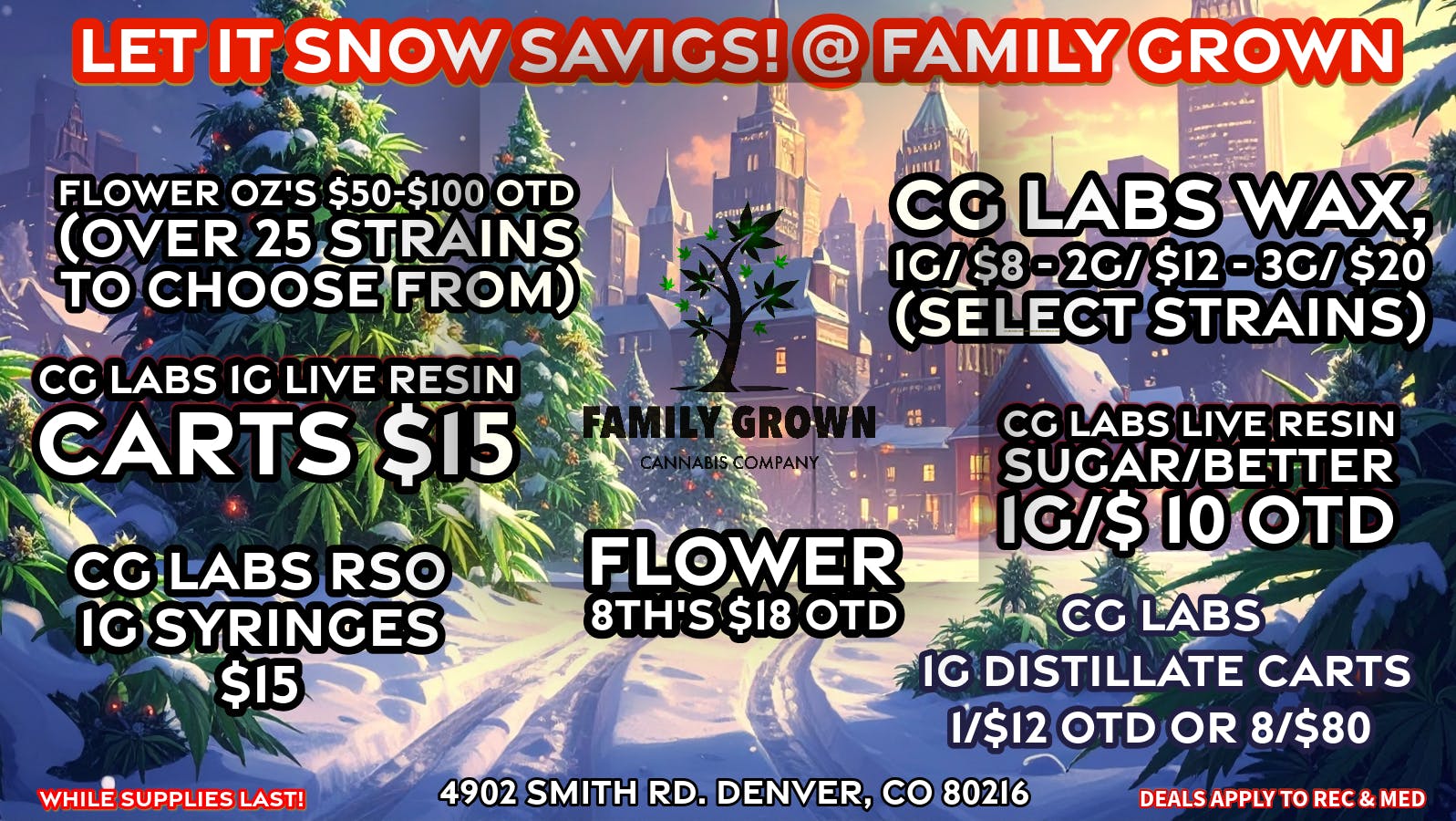 Family Grown LET IT SNOW SAVING @ FAMILY GROWN!