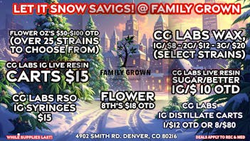 Family Grown LET IT SNOW SAVING @ FAMILY GROWN!