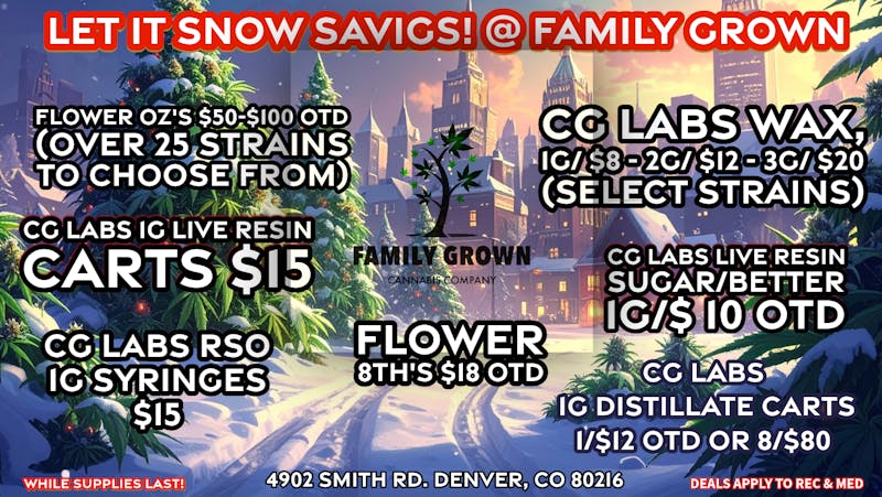 Family Grown LET IT SNOW SAVING @ FAMILY GROWN!