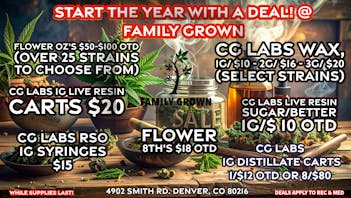 Family Grown START THE YEAR WITH A DEAL @ FAMILY GROWN!