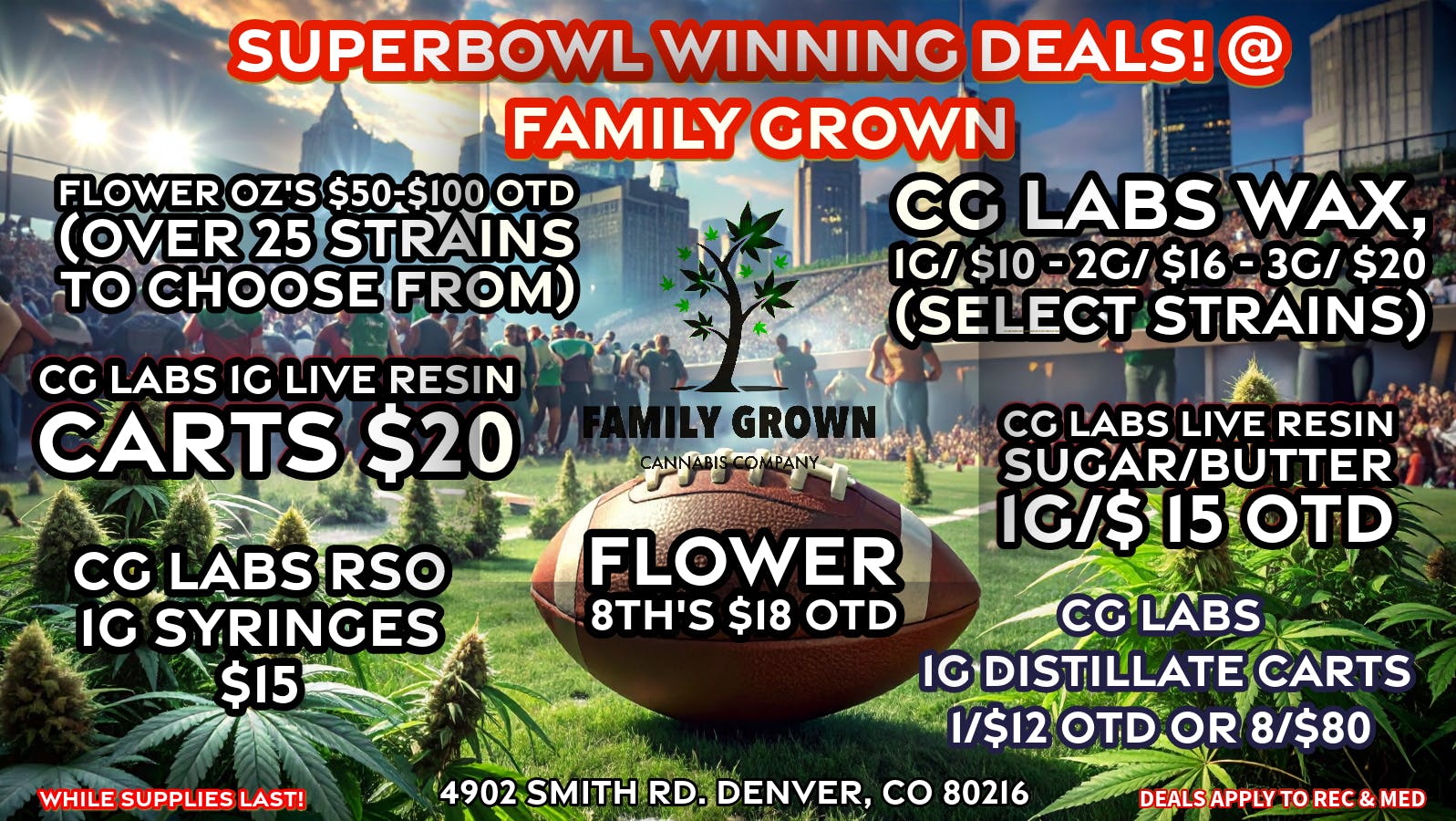 Family Grown SUPER BOWL WINNING DEALS @ FAMILY GROWN!
