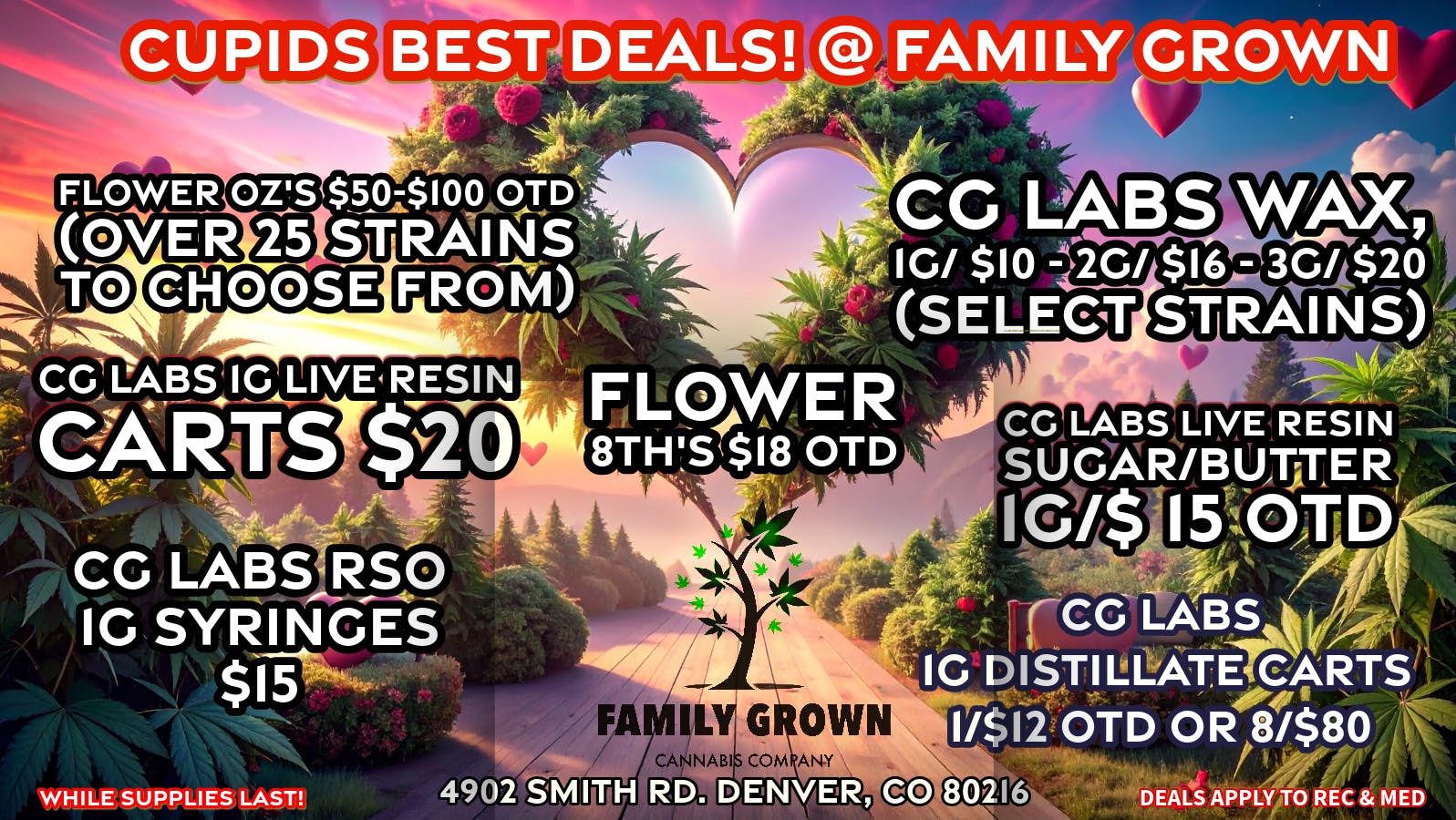Family Grown CUPIDS BEST DEALS @ FAMILY GROWN!!!