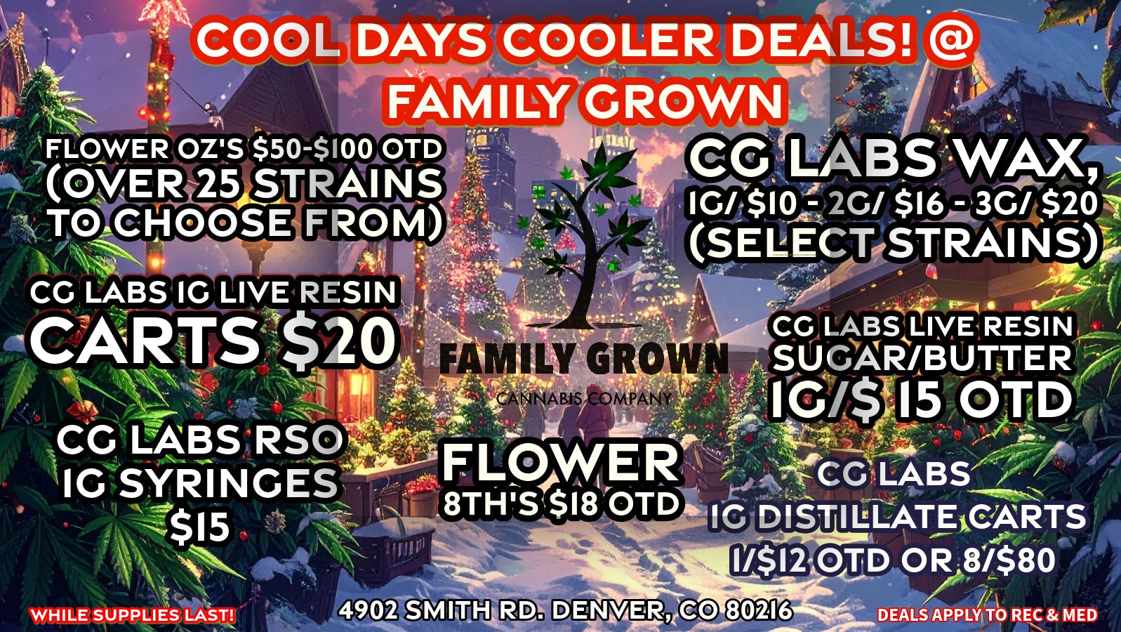 Family Grown COOL DAYS COOLER DEALS @ FAMILY GROWN!!