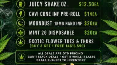 Top Kush Only 🔝🔝($12.50 Shake Oz) +New People, New Deals🔝🔝