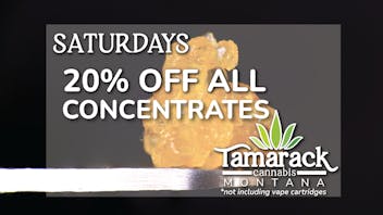 Tamarack Cannabis - Whitefish 20% OFF All Concentrates