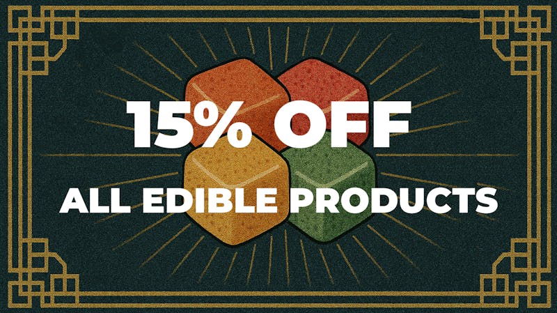 Stache 15% OFF Edibles - Munchie Monday
