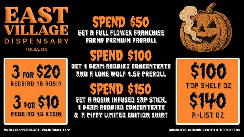 East Village Dispensary 🎃 3 Days of Spooky Halloween!! 🎃