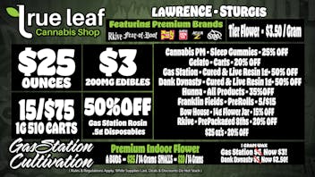 True Leaf - Lawrence Deals for Dec 8th-14th New