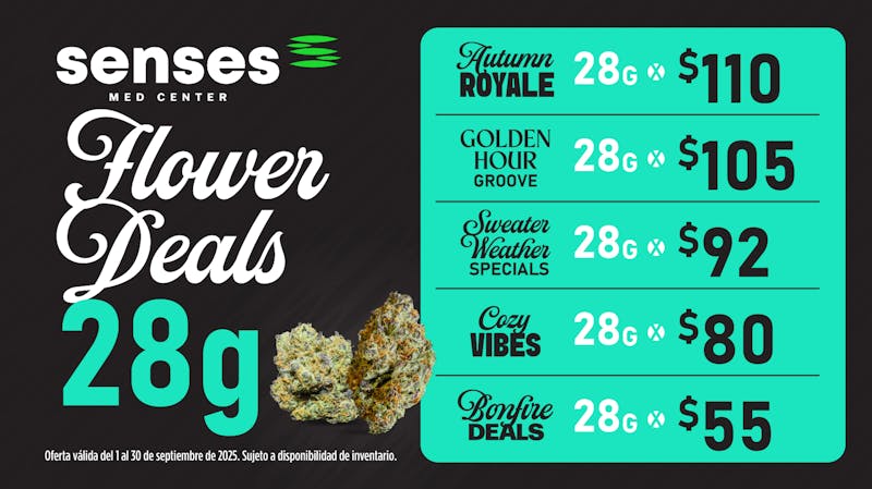 Senses Med Center 28g x $55 | 28g x $80 | 28g x $92