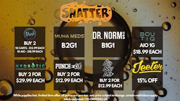 Shatter SUMMERTIME SALES AT SHATTER!