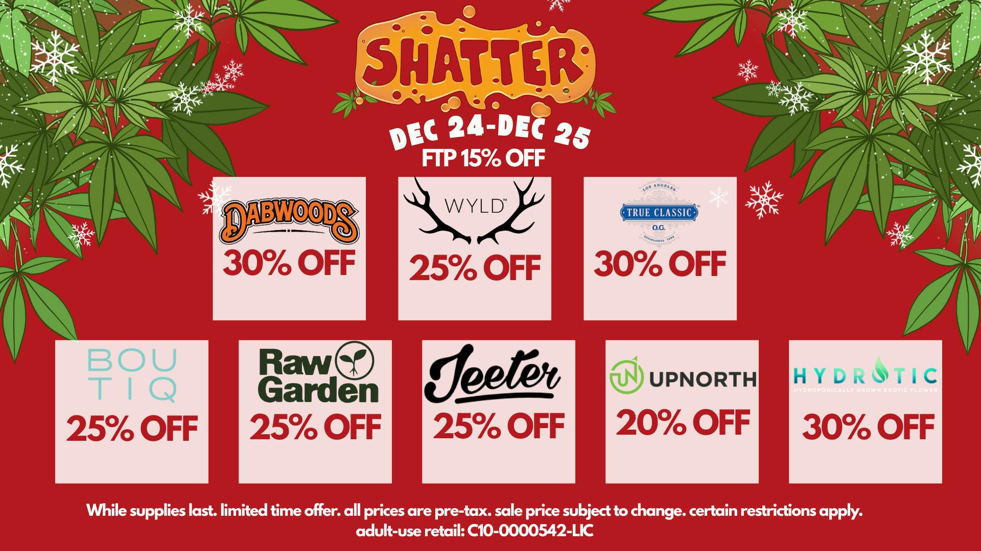 Shatter 🎅 CHRISTMAS SPECIAL: 12/24 & 12/25 !! 🎁