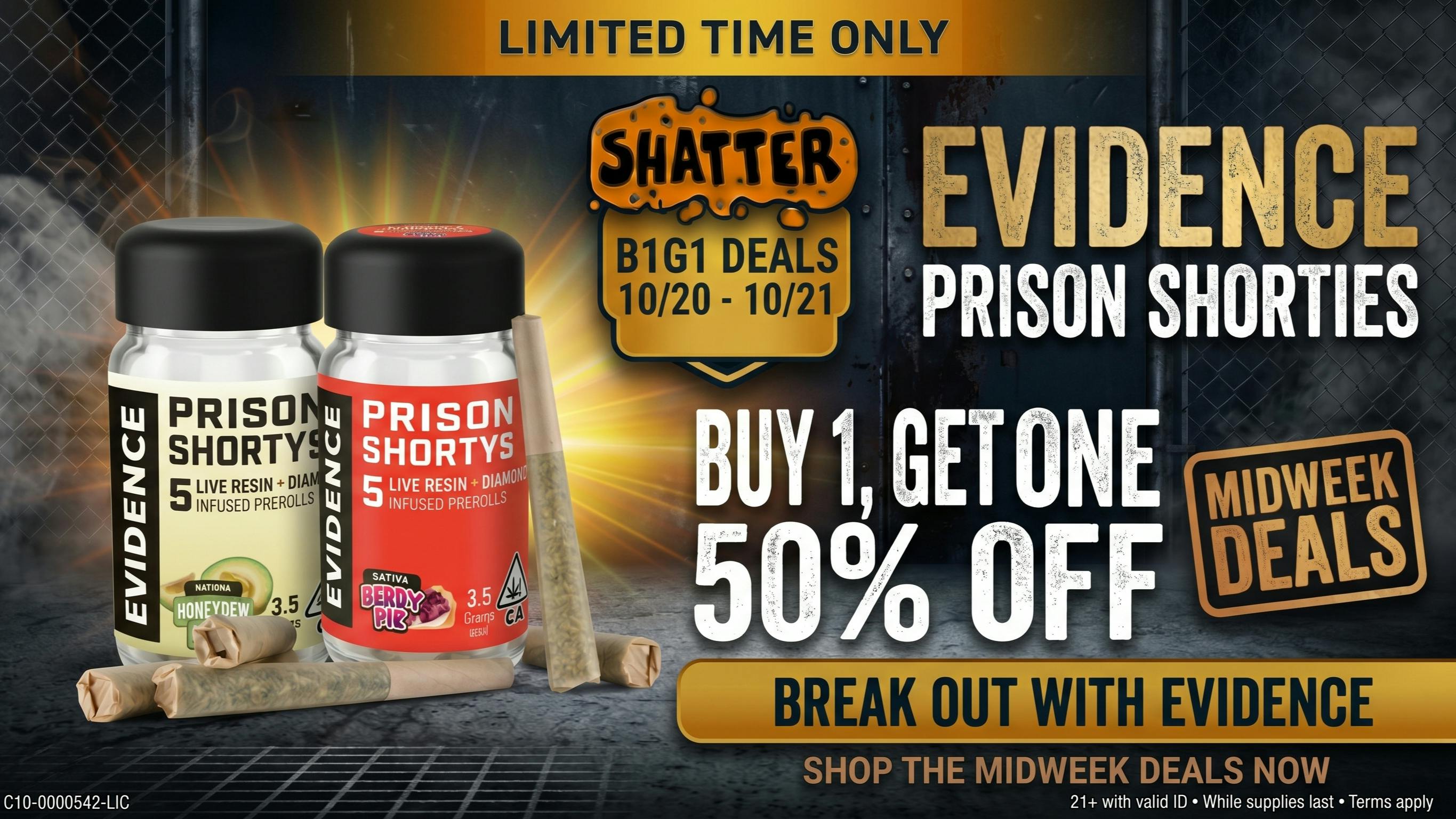 Shatter 🔒 🗝️B1G1 50% OFF - EVIDENCE SHORTIES 🚔