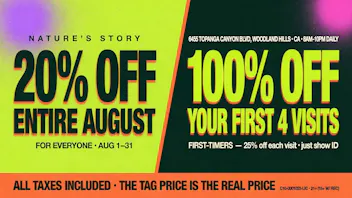 Nature's Story 20% OFF Everything — All August Long!
