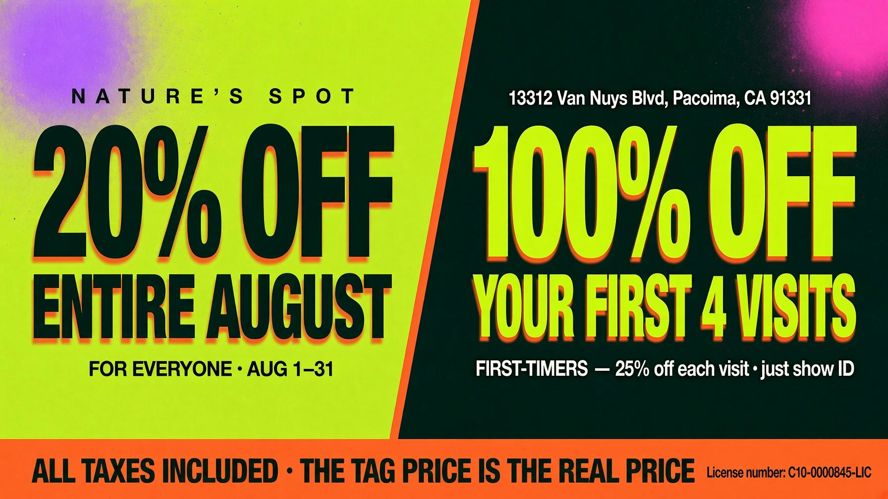 Nature's Spot 20% OFF Everything — All August Long!