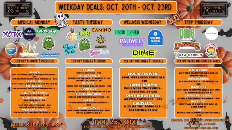 Off the Charts Powered by Josephine & Billie's - Now Open! DEALS DEALS DEALS!!!!!!!