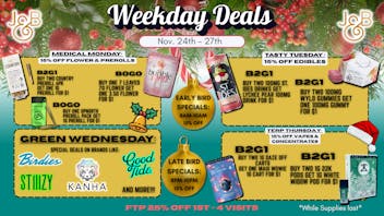 Off the Charts Powered by Josephine & Billie's - Now Open! GREEN WEDNESDAY WEEK! @J&B