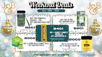 Off the Charts Powered by Josephine & Billie's - Now Open! 🦃🍃 Tokes & Turkey Weekend Specials @ J&B's