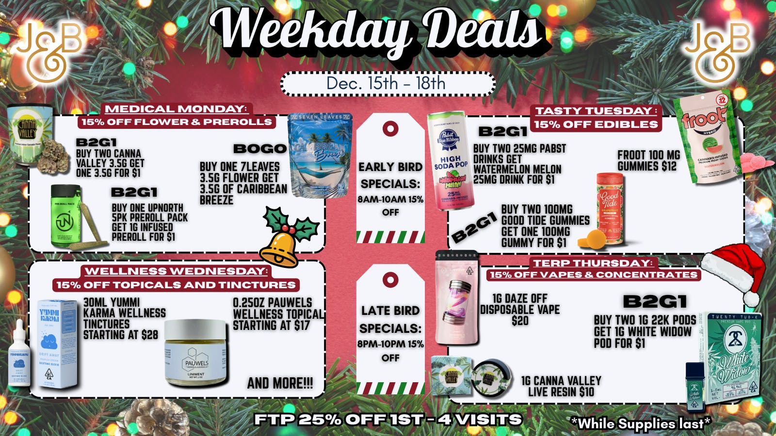 Off the Charts Powered by Josephine & Billie's - Now Open! HITCH A SLEIGH RIDE IN TO J&B