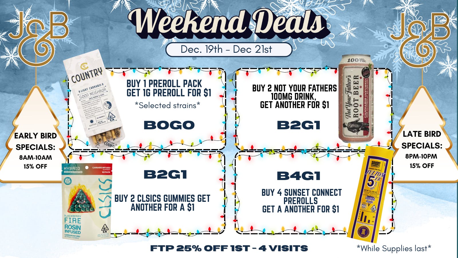 Off the Charts Powered by Josephine & Billie's - Now Open! High-Days & Holidays at Josephine & Billie’s 🎄🍃