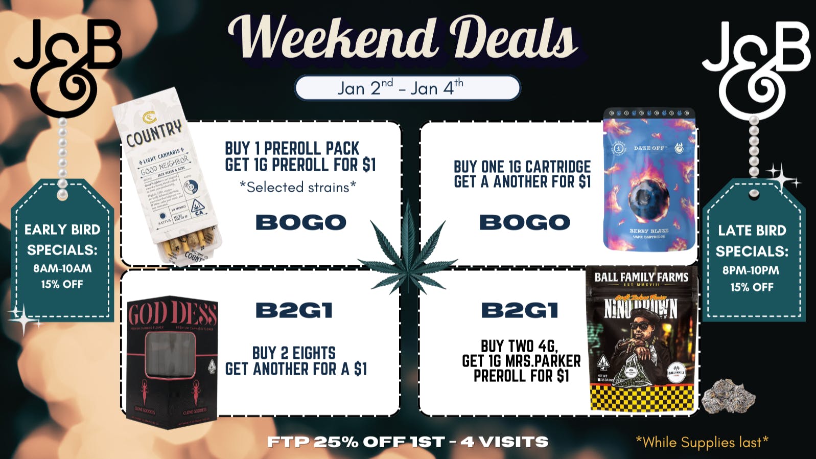 Off the Charts Powered by Josephine & Billie's - Now Open! New Year, New Deals!