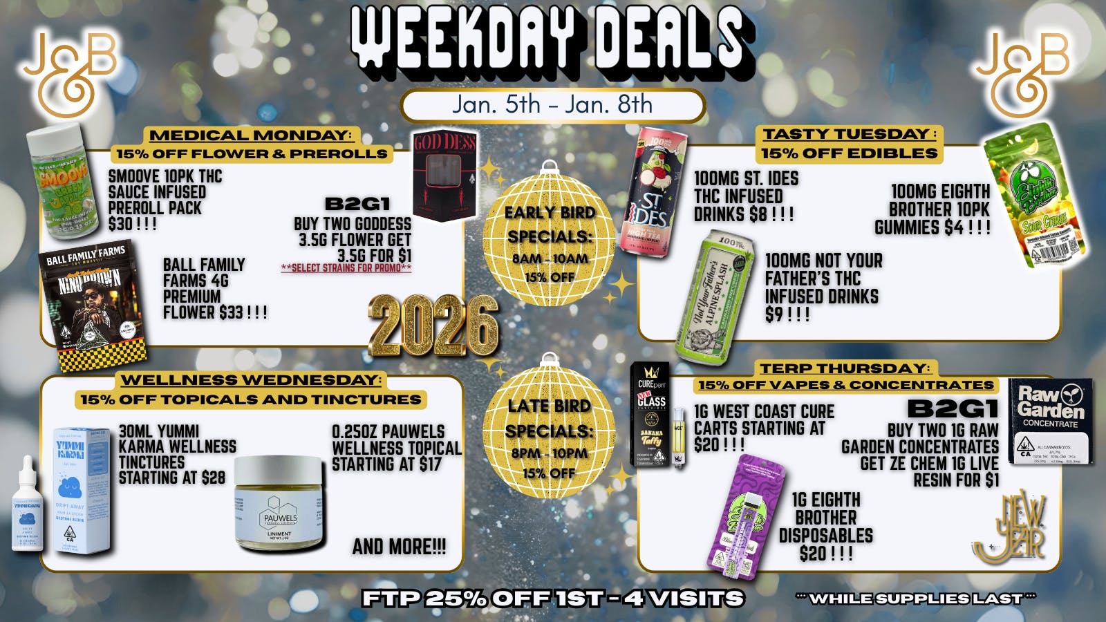 Off the Charts Powered by Josephine & Billie's - Now Open! Toke to the New Year at J&B.