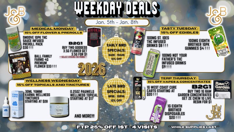 Off the Charts Powered by Josephine & Billie's - Now Open! Toke to the New Year at J&B.