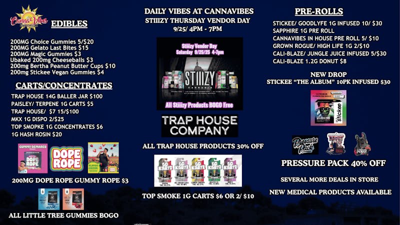 CannaVibes Emporium Weekly Vibes @ Cannavibes