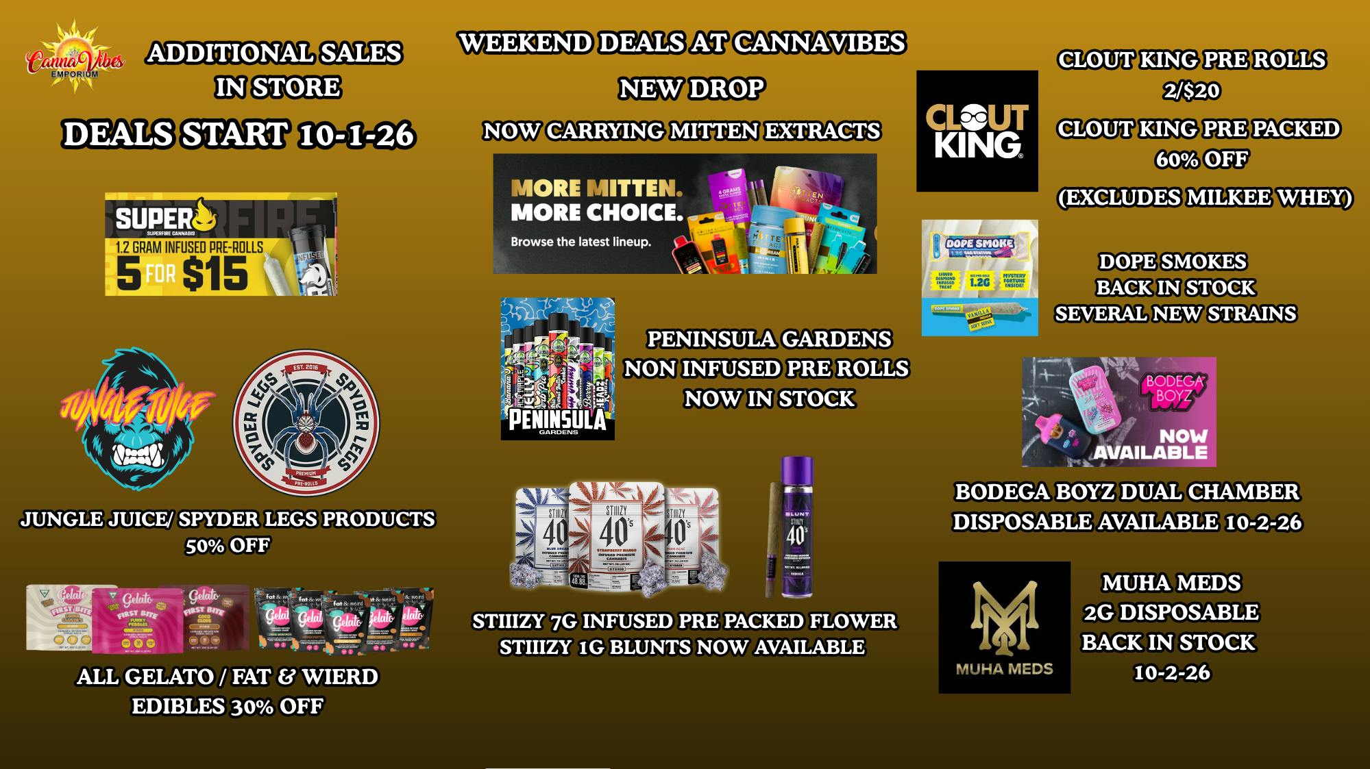 CannaVibes Emporium ALL NEW MEDICAL PRODUCTS. $25 Ounces