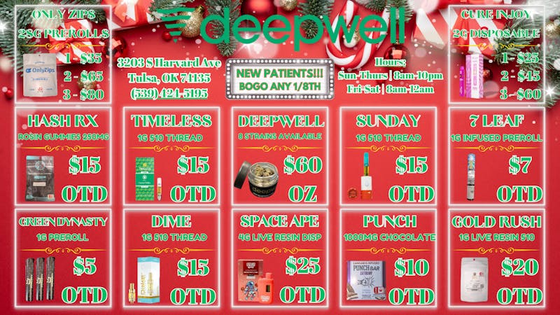 Deepwell $60 House OZ's (8 Strains Available)