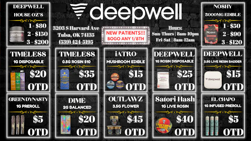 Deepwell House Flower 1oz/$80 3oz/$200