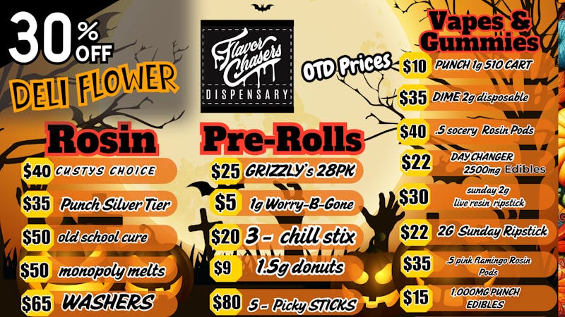 Flavor Chasers Dispensary - Drive Thru FALL INTO FLAVOR !