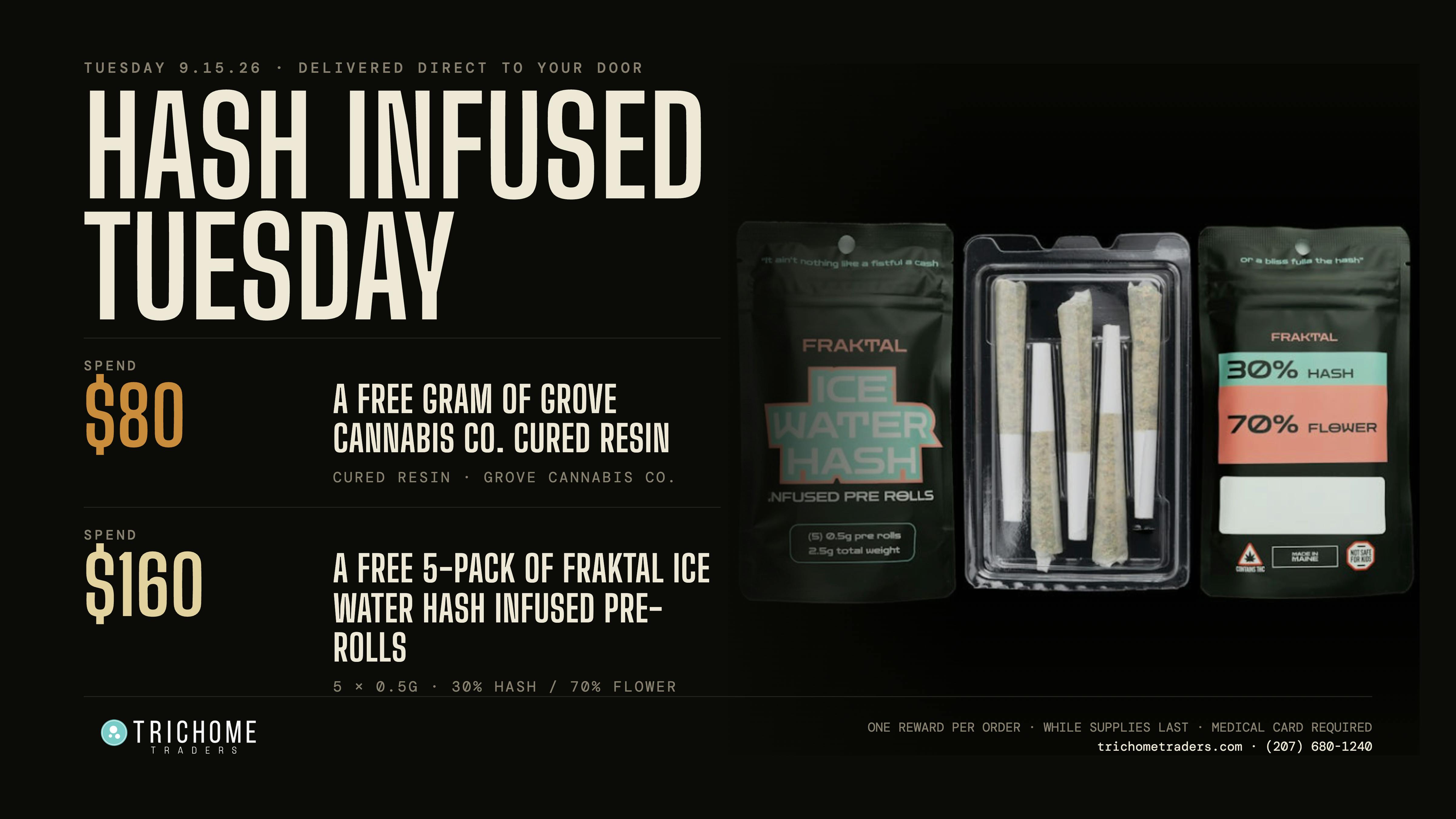 Trichome Traders - Delivery Tuesday Ladder Deal - Freebies at $80 and $160