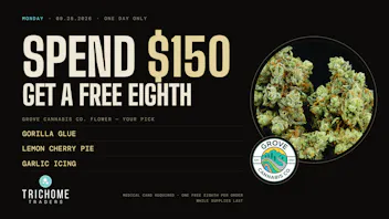 Trichome Traders - Delivery Spend $150 - Get a Free Eighth