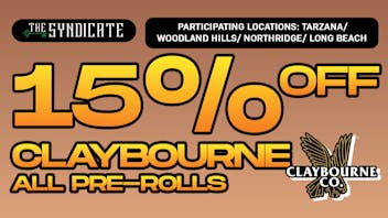 The Syndicate - Long Beach CLAYBOURNE "PRE-ROLLS" - 15% OFF