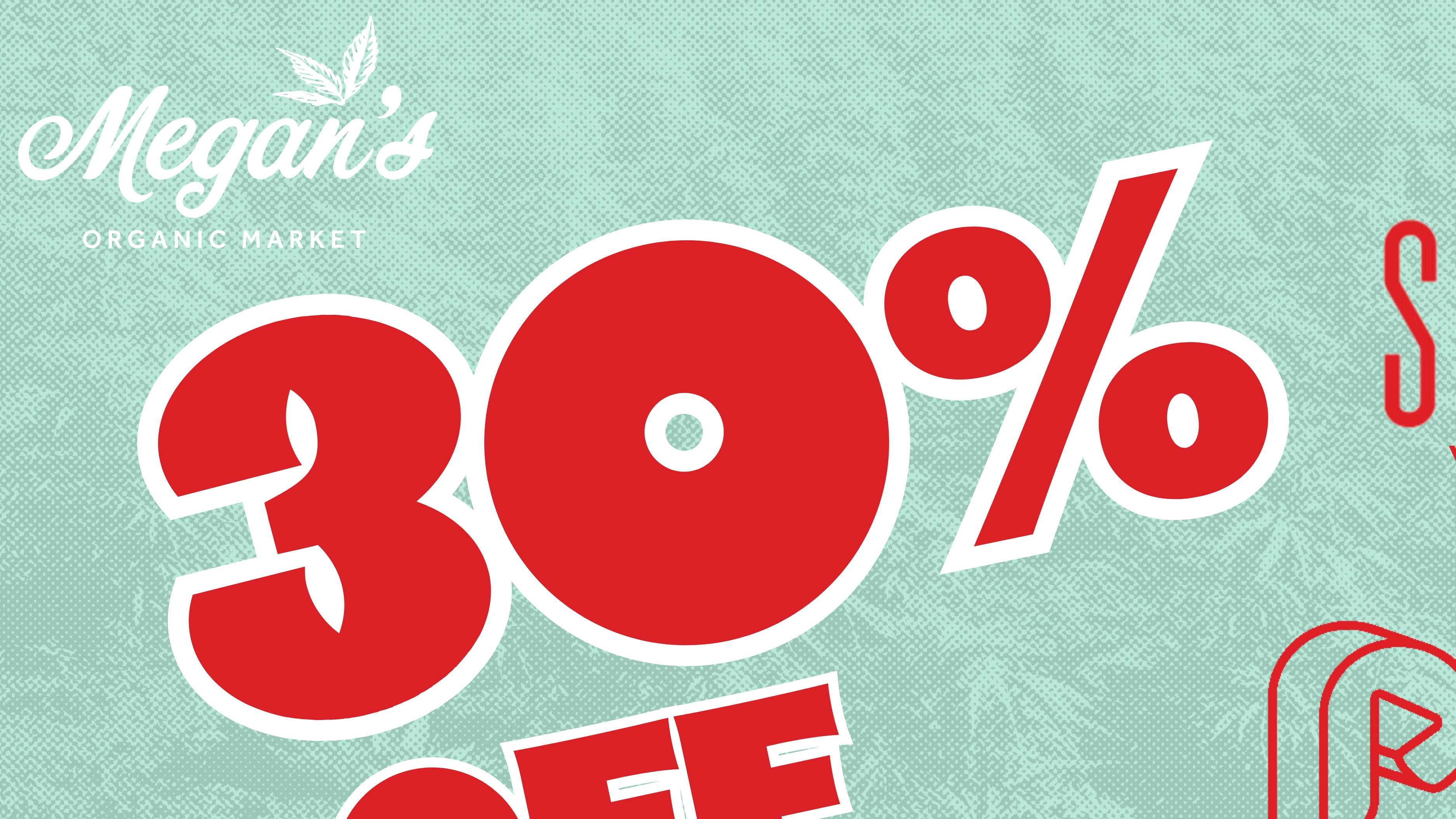 Megan's Organic Market - SLO 30% OFF Sundays 2026