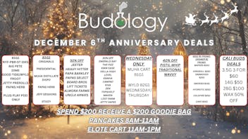 Budology DECEMBER 6TH 4 YEAR ANNIVERSARY