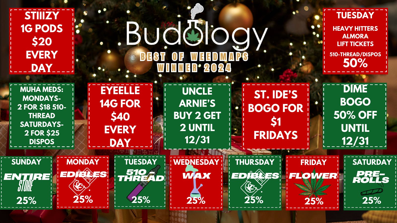 Budology - Delivery DECEMBER DAILY DEALS FIRST TIME 25% OFF + MERCH!