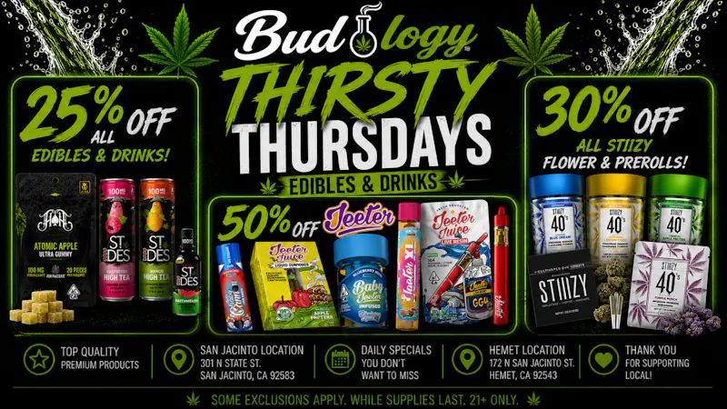 Budology BUDOLOGY THIRSTY THURSDAY DEALS!!!