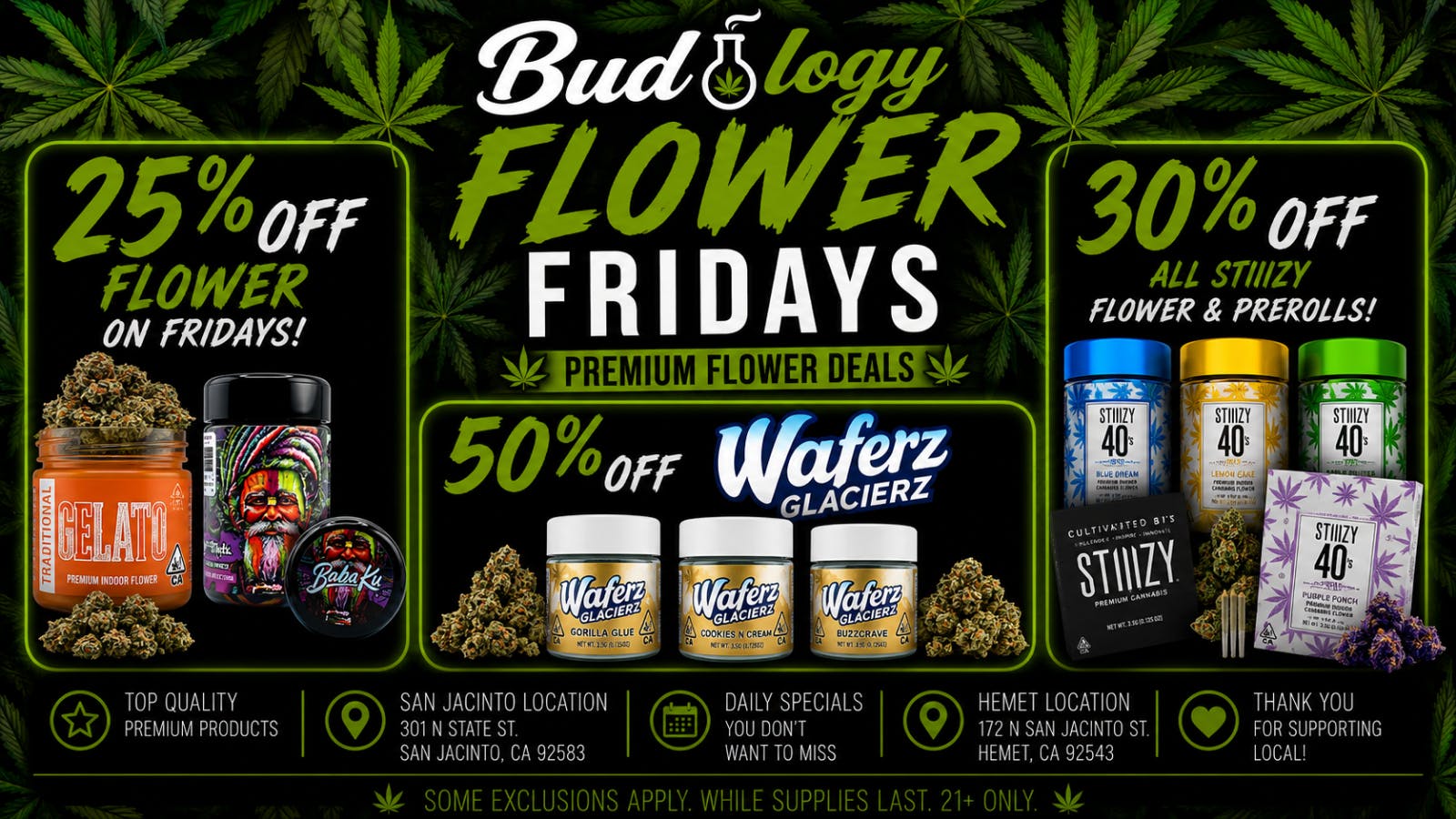 Budology BUDOLOGY FLOWER FRIDAY DEALS!!!