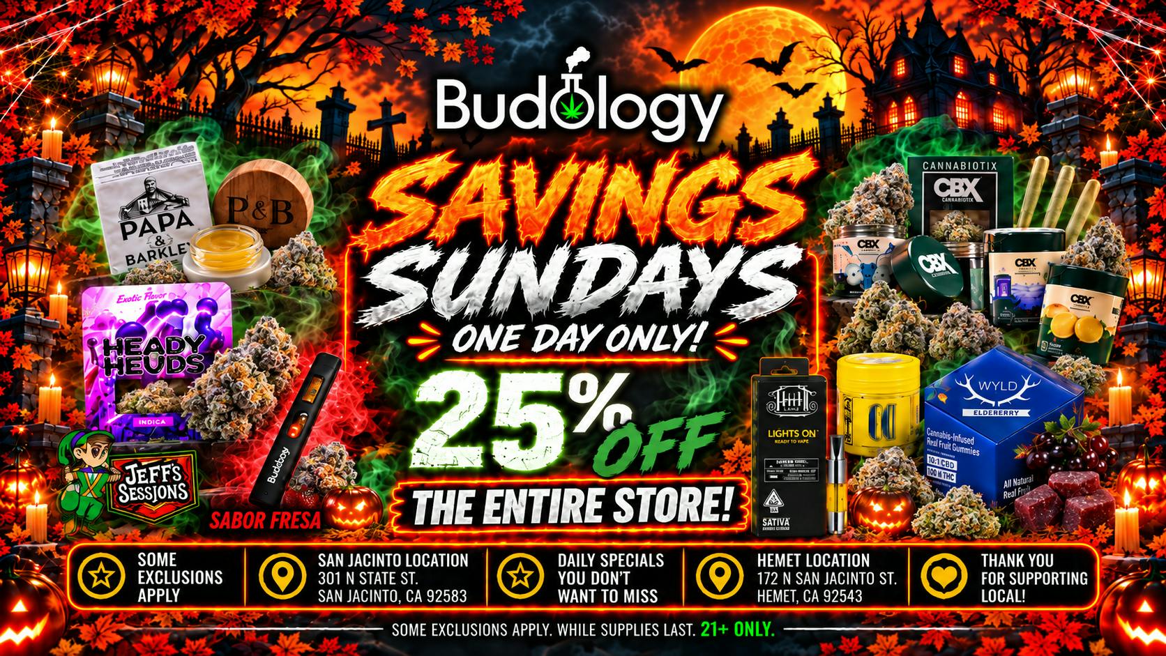 Budology BUDOLOGY SAVINGS SUNDAYS!!!