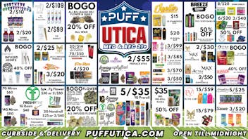 PUFF Utica - Rec & Med Puff Utica Open 'Til Midnight