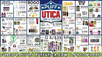 PUFF Utica - Rec & Med Puff Utica Open 'Til Midnight
