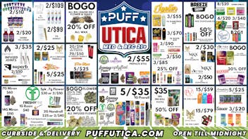PUFF Utica - Rec & Med Puff Utica Open Daily 'Til Midnight!