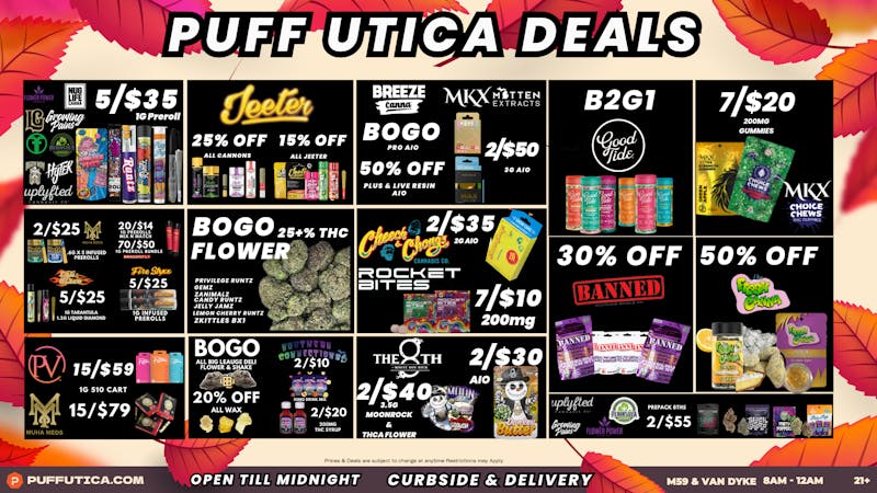 PUFF Utica - Oakland County Delivery Rec & Med PUFF UTICA - OPEN TILL MIDNIGHT!
