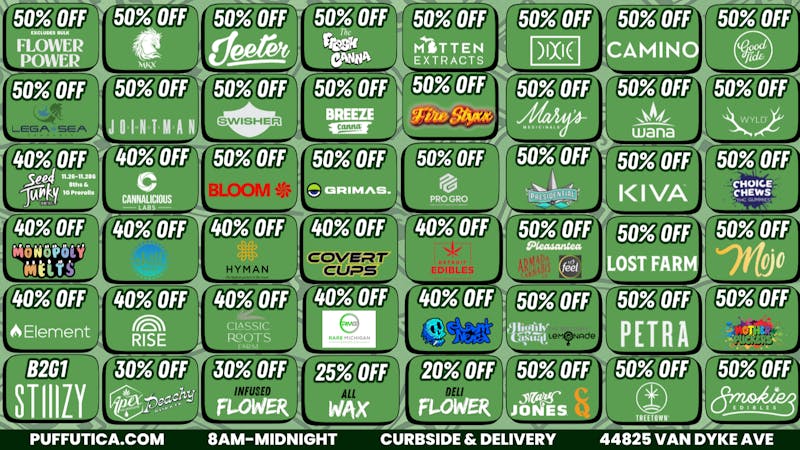 PUFF Utica - Oakland County Delivery Rec & Med Cyber Monday @ Puff Utica Open Till Midnight