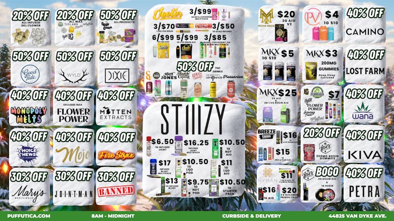 PUFF Utica - Oakland County Delivery Rec & Med Puff Utica Open Till Midnight