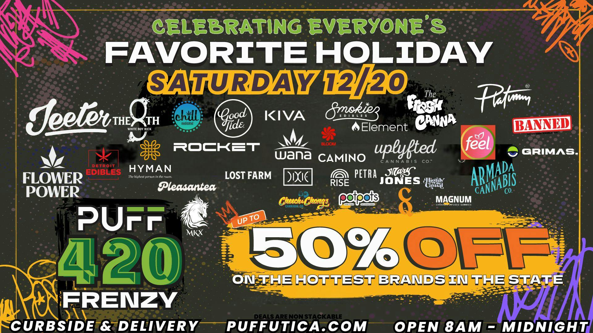 PUFF Utica - Rec & Med Puff Utica Open Till Midnight 50% off Top Brands