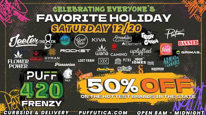 PUFF Utica - Rec & Med Puff Utica Open Till Midnight 50% off Top Brands