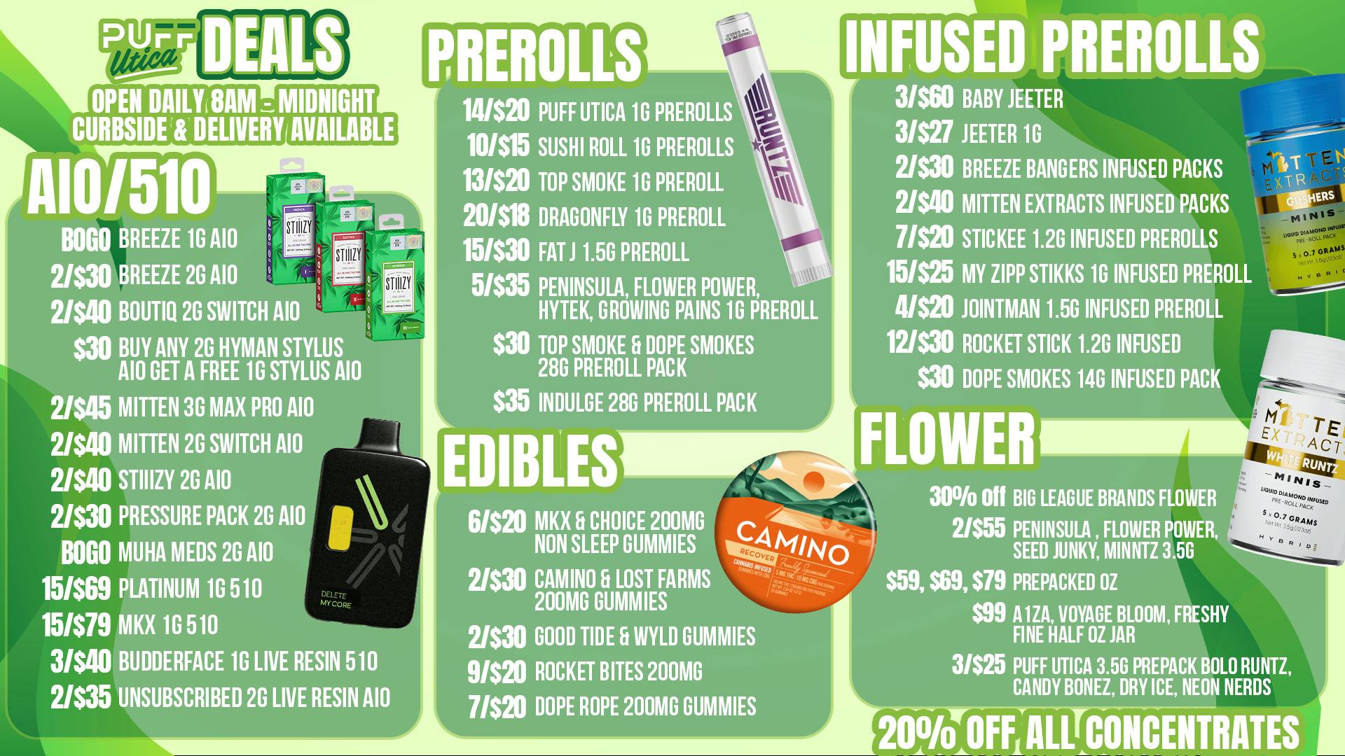 PUFF Utica - Rec & Med Puff Utica Open Until Midnight!